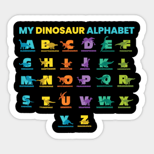 Dinosaurs Alphabet A-Z ABC Dino Identification Sticker